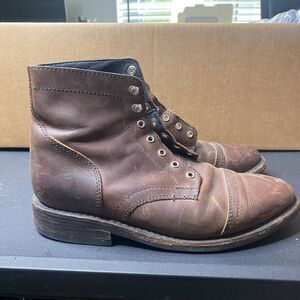 Thursday Boots Captain Boots Mens Size 9 Brown Leather Lace Up Everyday Casual